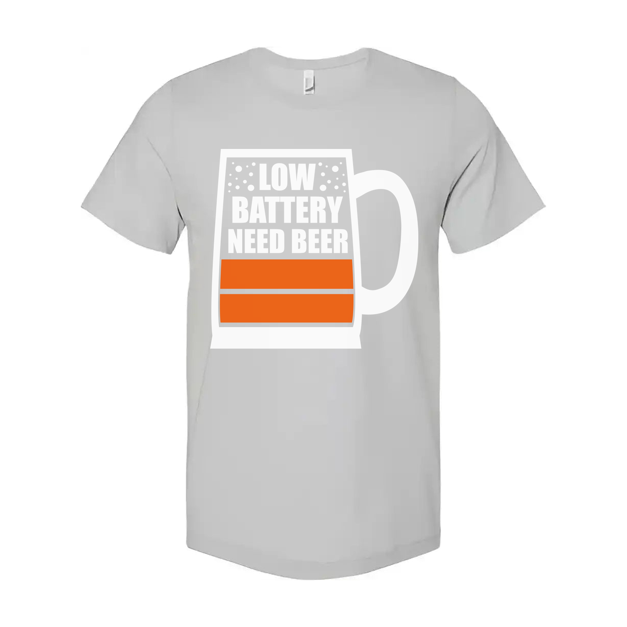 Unisex Beer Mug Graphic T Shirt With Low Battery Need Beer