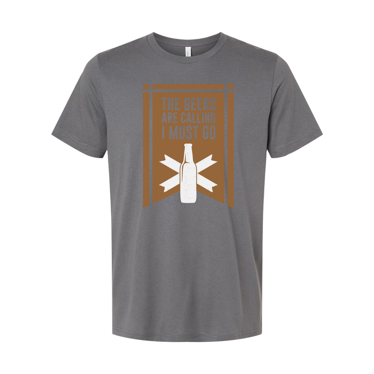 Unisex Beer T Shirt With Beers Are Calling I Must Go Graphic Design Featuring Bottle And Retro Banner