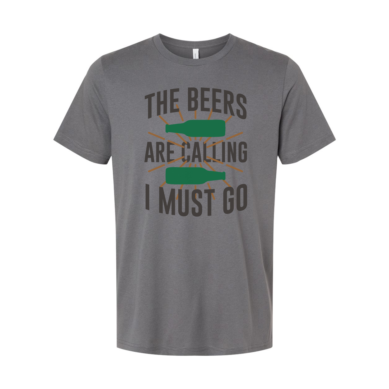 Unisex Beer Graphic Tee Shirt Featuring The Beers Are Calling I Must Go Quote For Beer Enthusiasts And Casual Wear