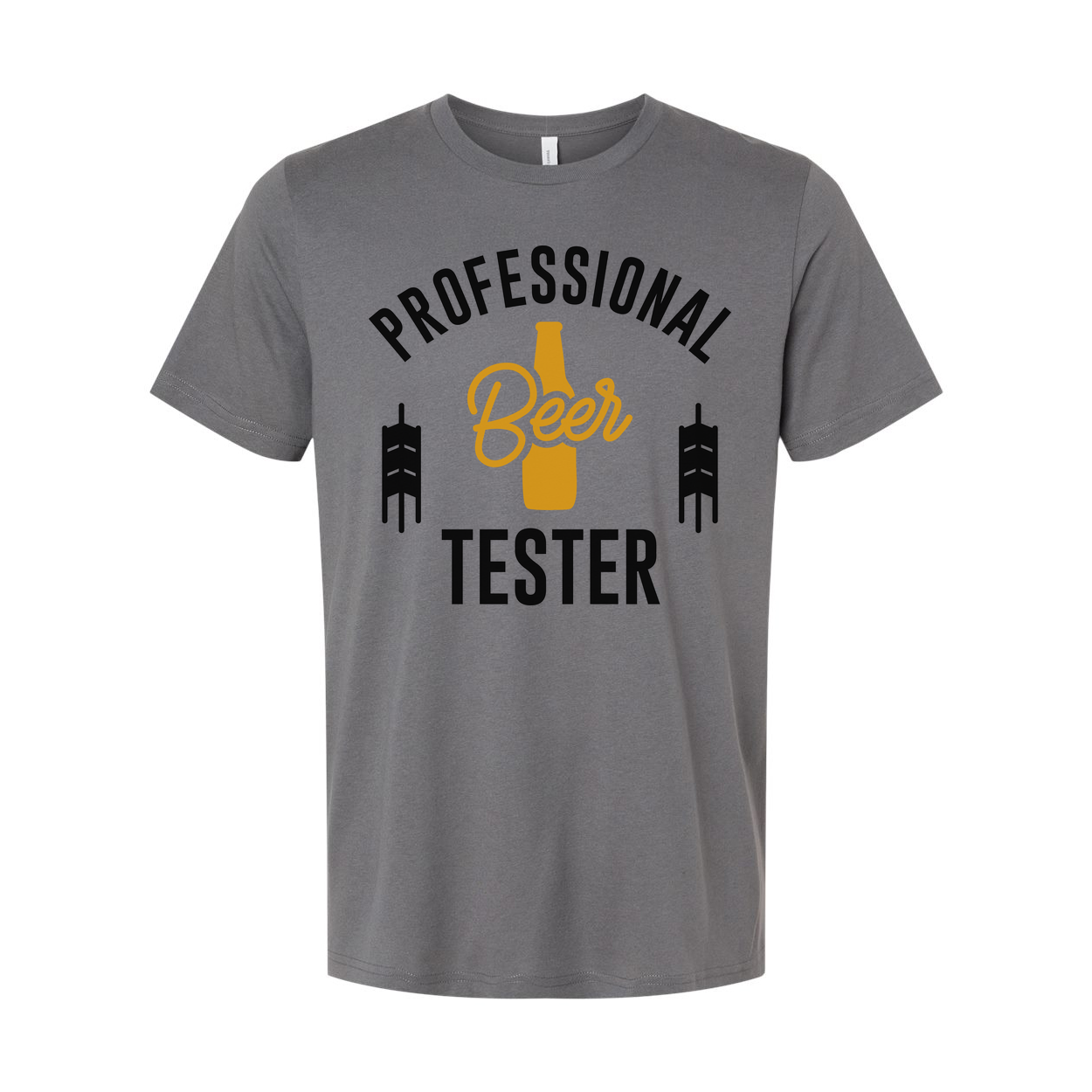 Professional Beer Tester Graphic Tee For Unisex Fit With Bottle Icon Design And Artwork
