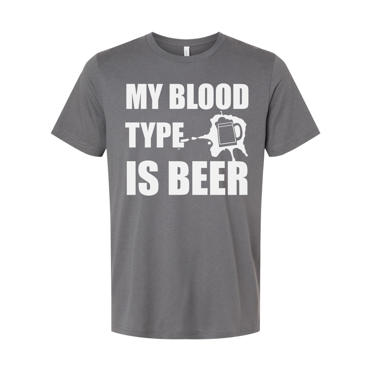 My Blood Type Is Beer Graphic Unisex T Shirt For Beer Lovers Casual Wear Everyday Clothes