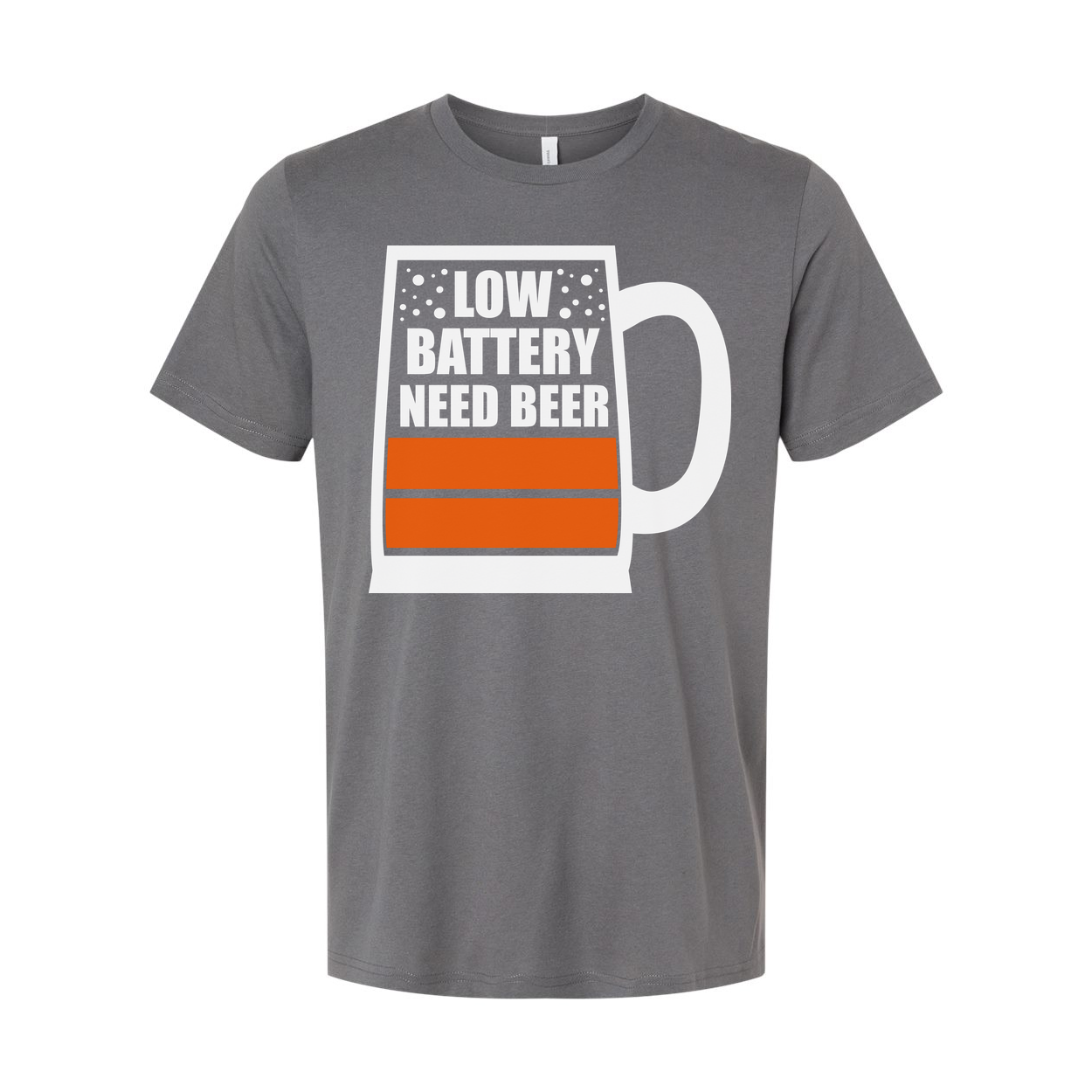 Unisex Beer Mug Graphic T Shirt With Low Battery Need Beer