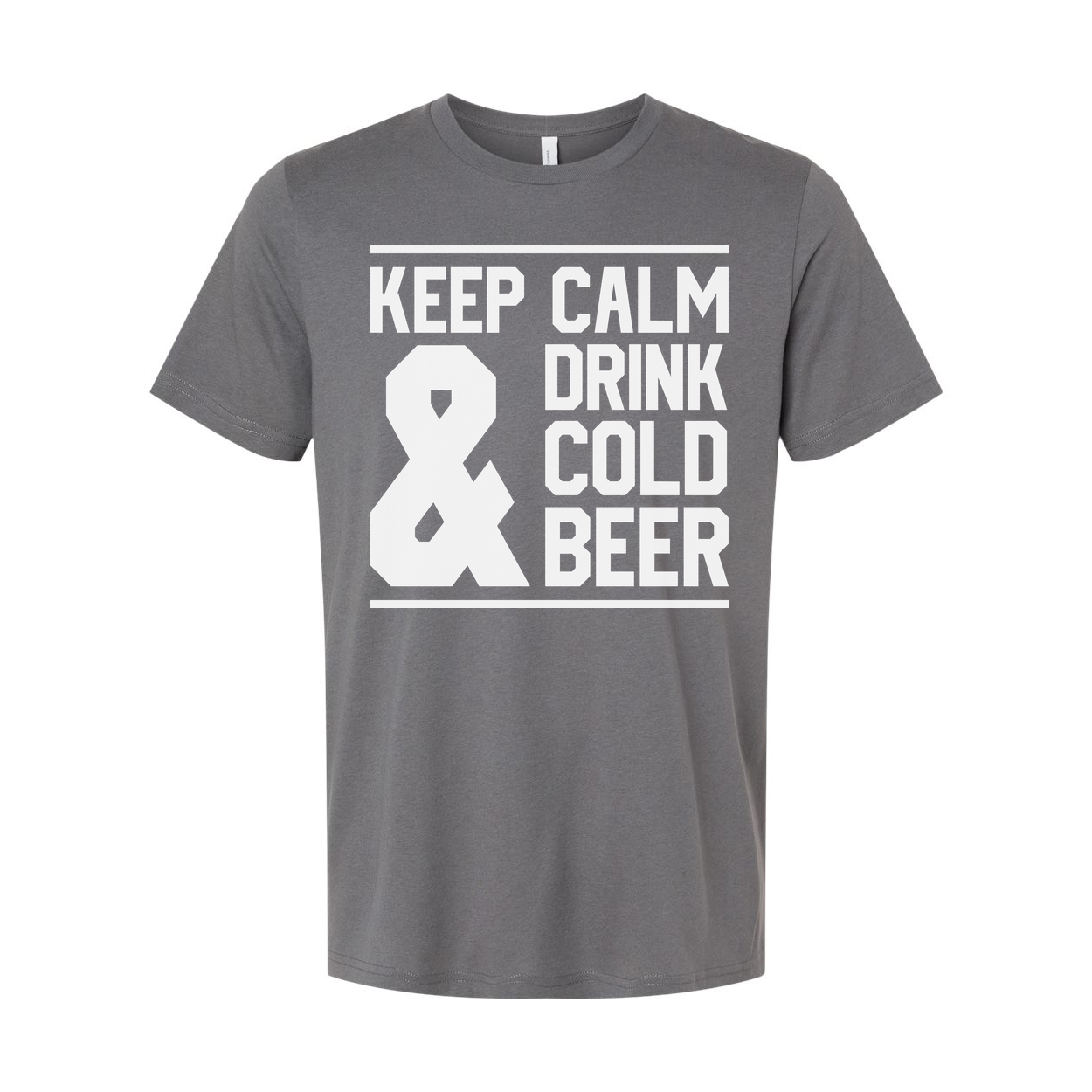Keep Calm Drink Cold Beer Graphic Tee For Unisex Casual Wear All Day Comfort And Everyday Use