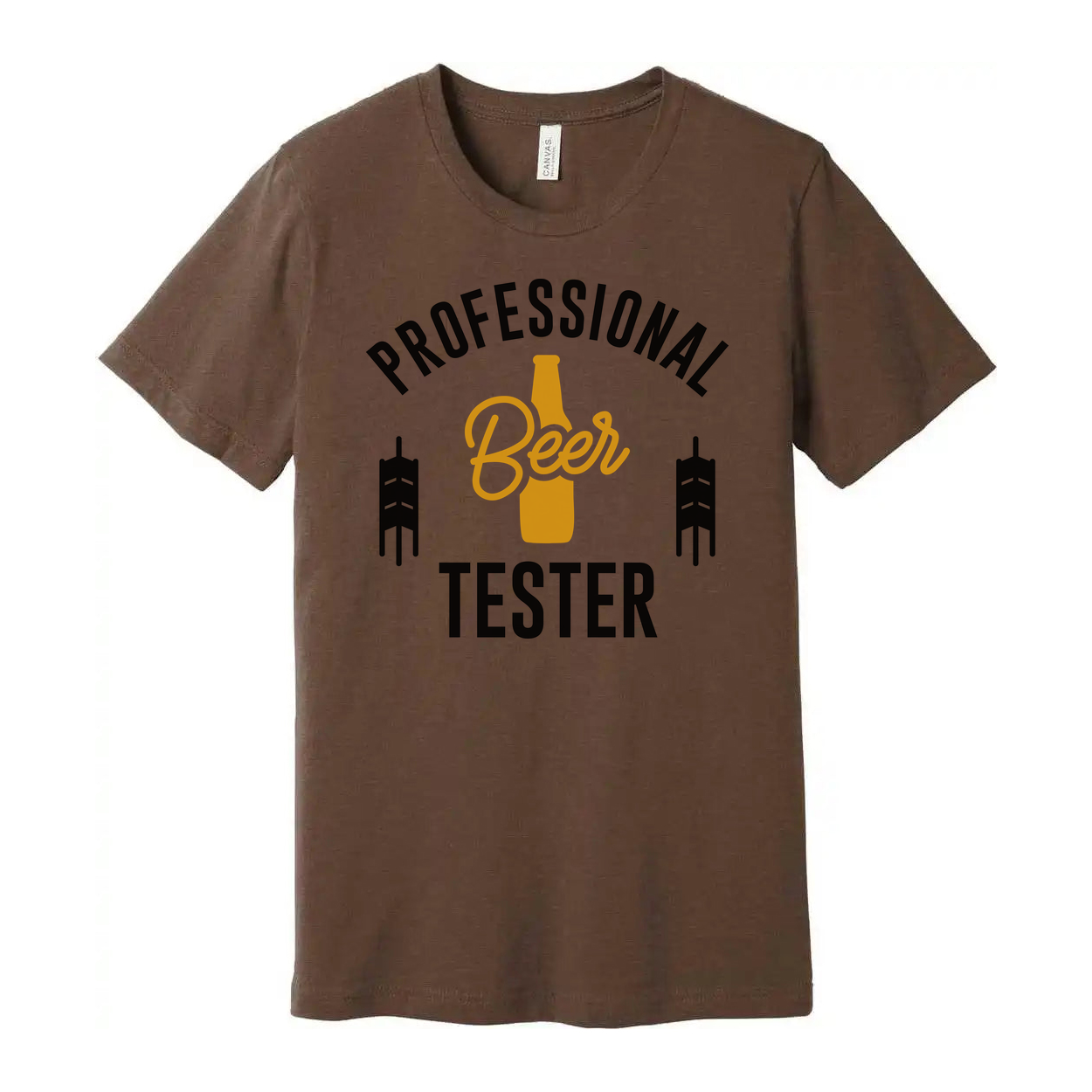 Professional Beer Tester Graphic Tee For Unisex Fit With Bottle Icon Design And Artwork