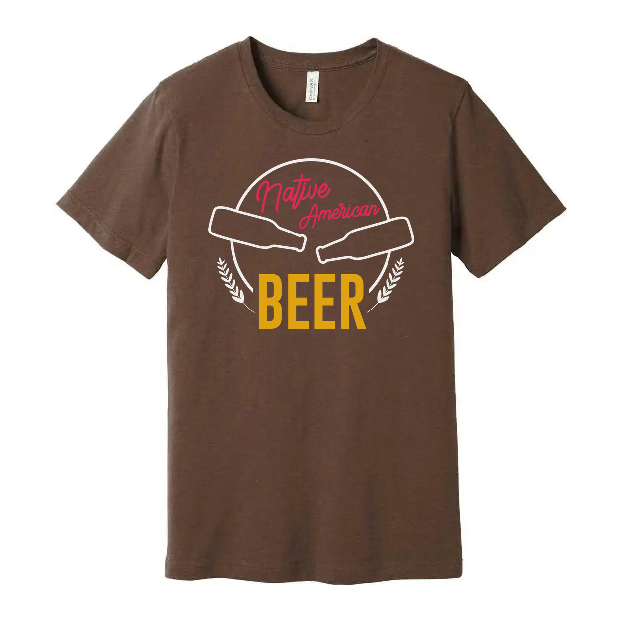 Native American Beer Graphic T Shirt For Unisex Short Sleeve Casual Wear And Everyday Use