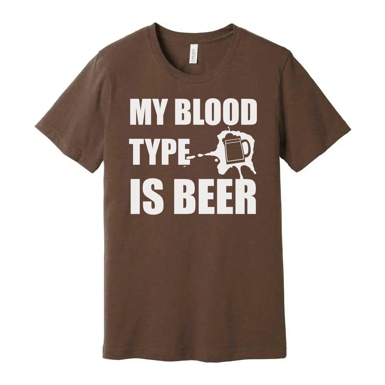 My Blood Type Is Beer Graphic Unisex T Shirt For Beer Lovers Casual Wear Everyday Clothes