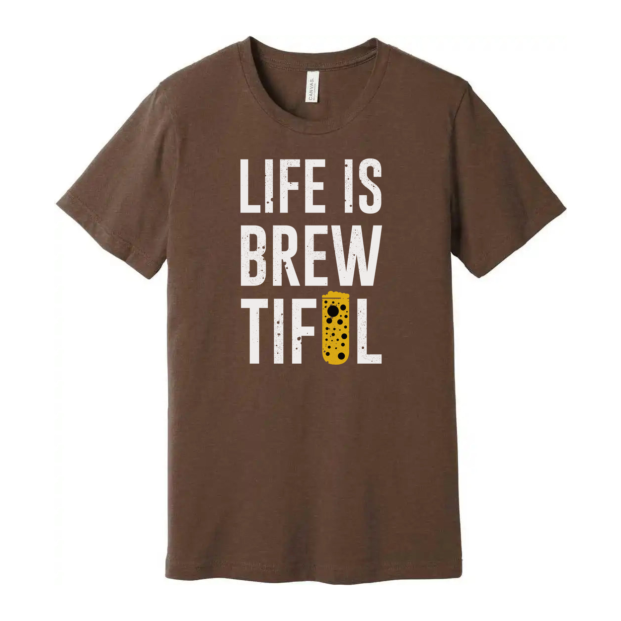 Life Is Brewtiful Beer Graphic T Shirt Unisex Short Sleeve Tee For Beer Lovers Everywhere