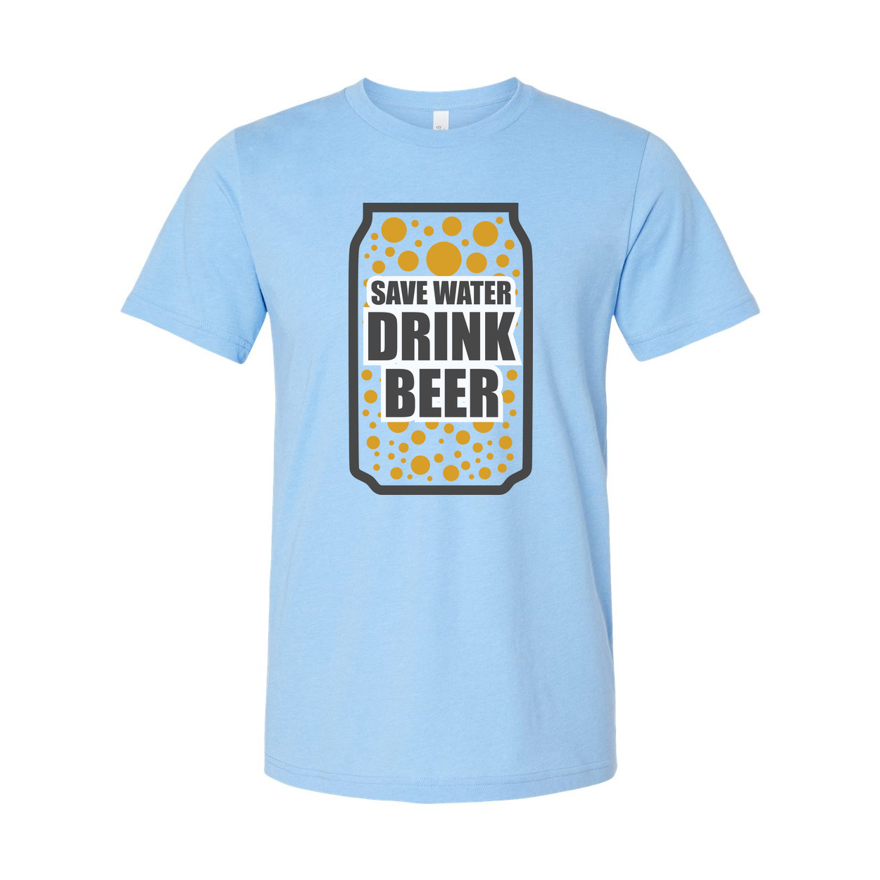 Unisex Graphic Tee With Beer Can Save Water Drink Beer