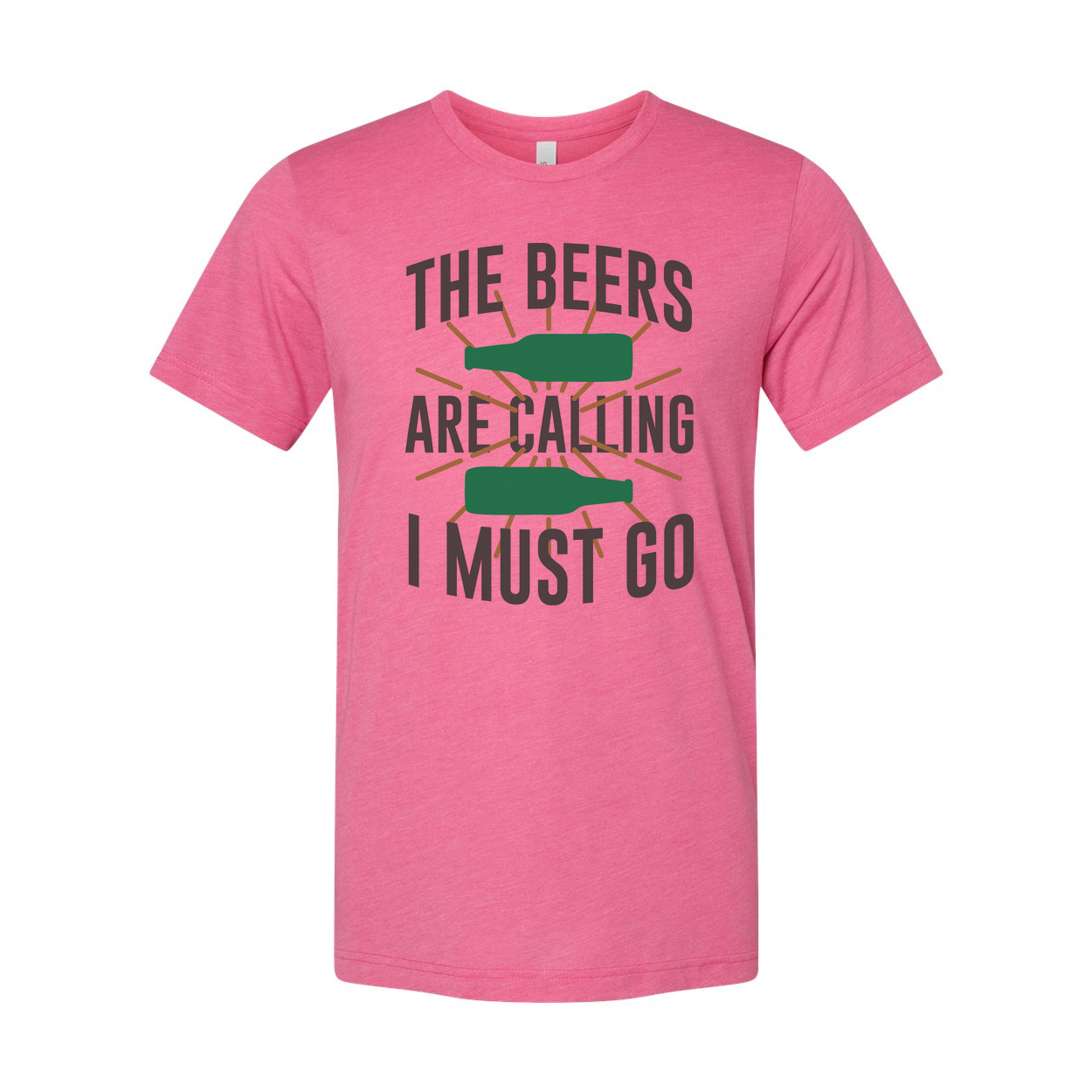 Unisex Beer Graphic Tee Shirt Featuring The Beers Are Calling I Must Go Quote For Beer Enthusiasts And Casual Wear