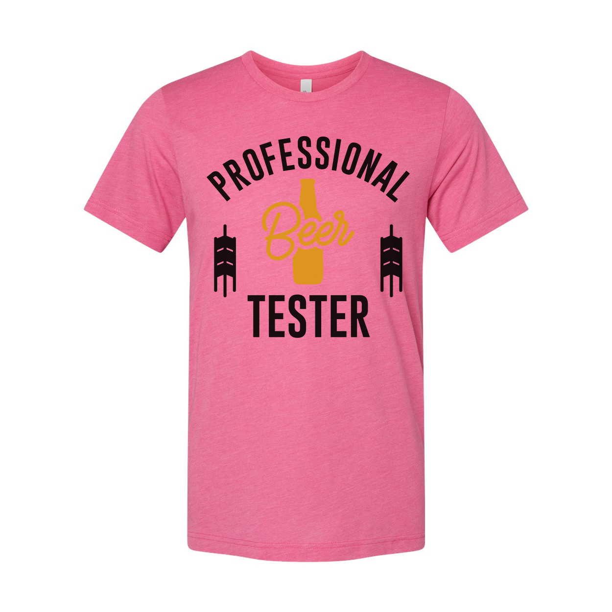 Professional Beer Tester Graphic Tee For Unisex Fit With Bottle Icon Design And Artwork