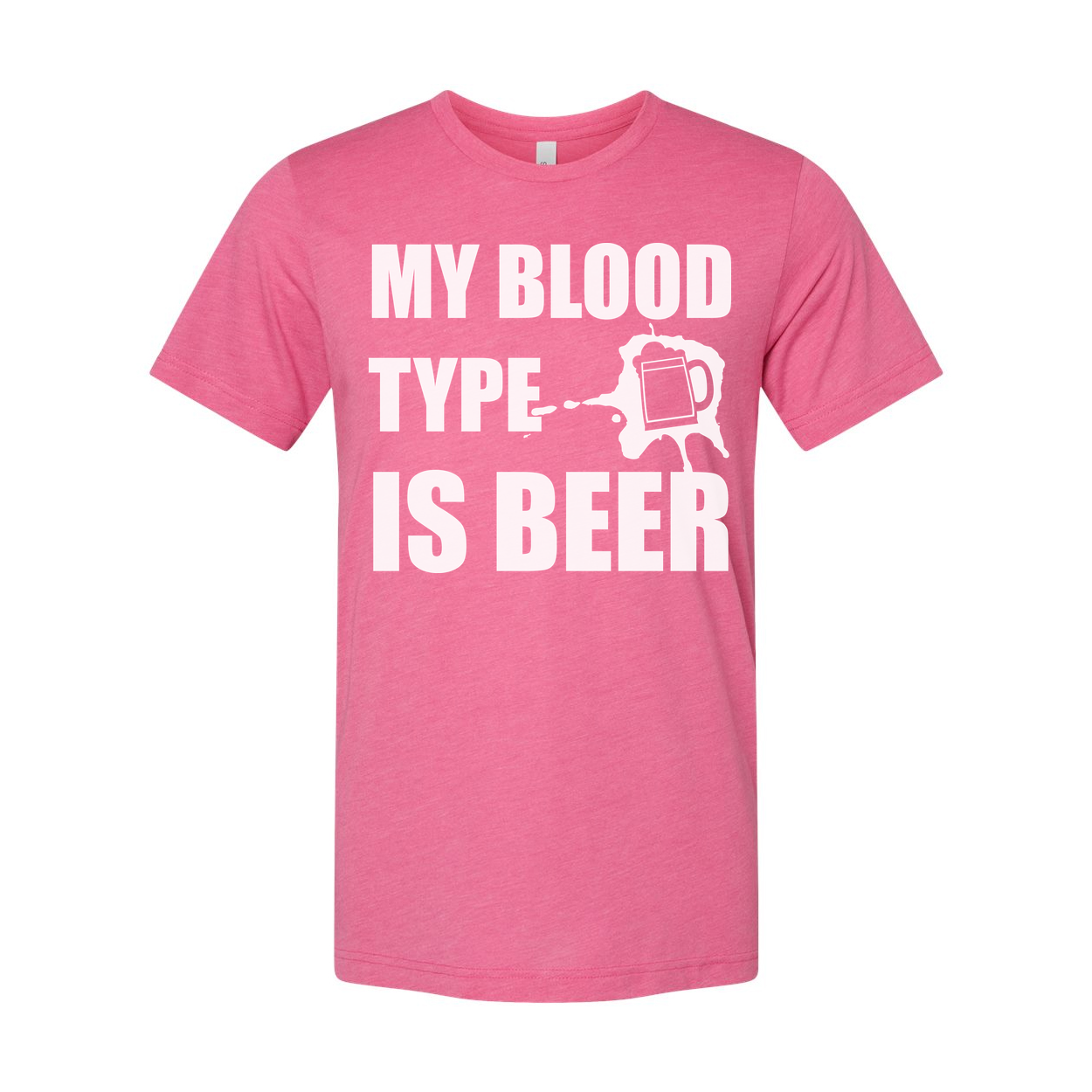 My Blood Type Is Beer Graphic Unisex T Shirt For Beer Lovers Casual Wear Everyday Clothes