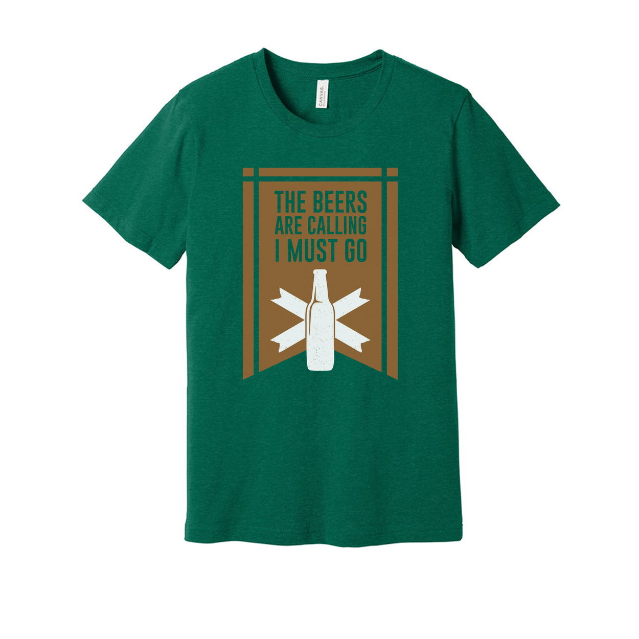 Unisex Beer T Shirt With Beers Are Calling I Must Go Graphic Design Featuring Bottle And Retro Banner