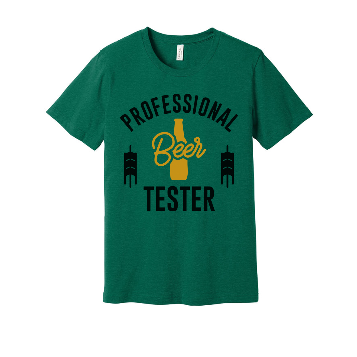 Professional Beer Tester Graphic Tee For Unisex Fit With Bottle Icon Design And Artwork