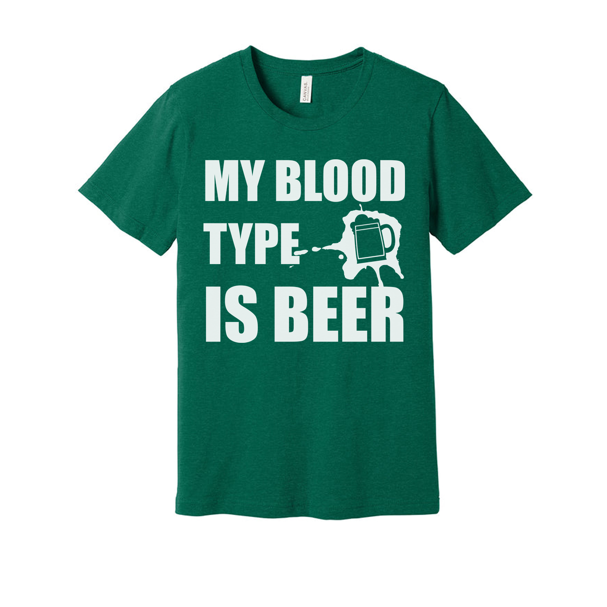 My Blood Type Is Beer Graphic Unisex T Shirt For Beer Lovers Casual Wear Everyday Clothes