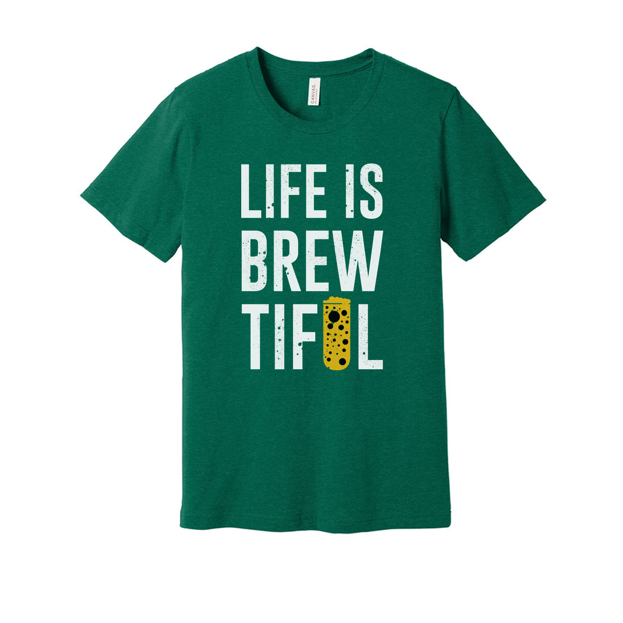 Life Is Brewtiful Beer Graphic T Shirt Unisex Short Sleeve Tee For Beer Lovers Everywhere