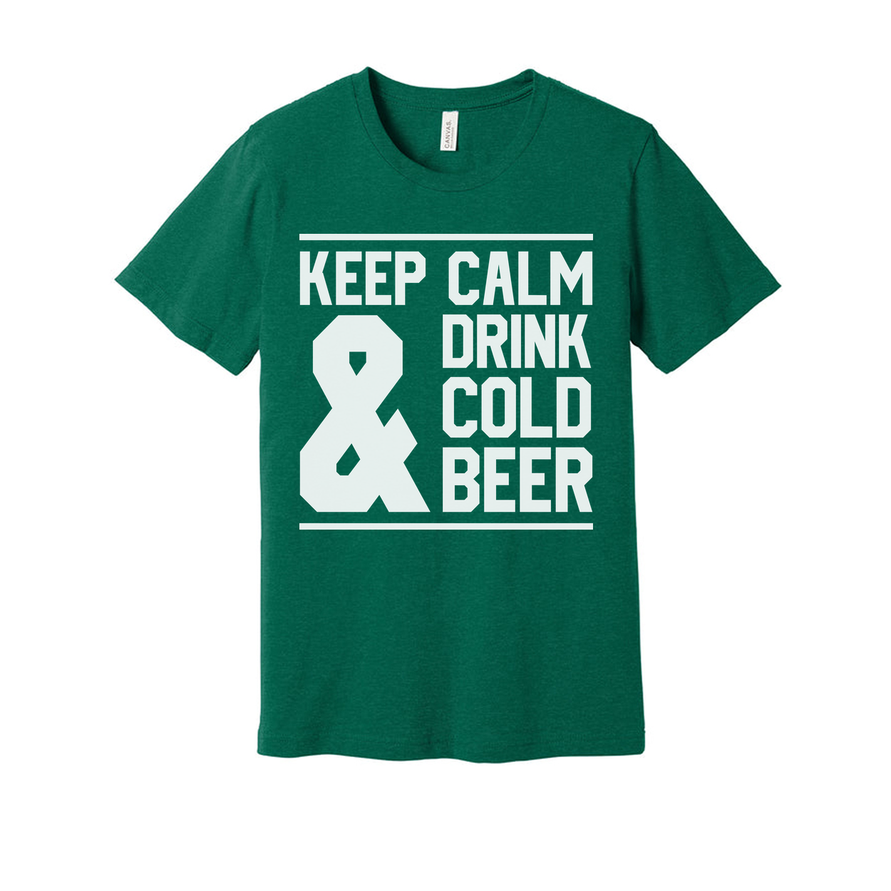 Keep Calm Drink Cold Beer Graphic Tee For Unisex Casual Wear All Day Comfort And Everyday Use