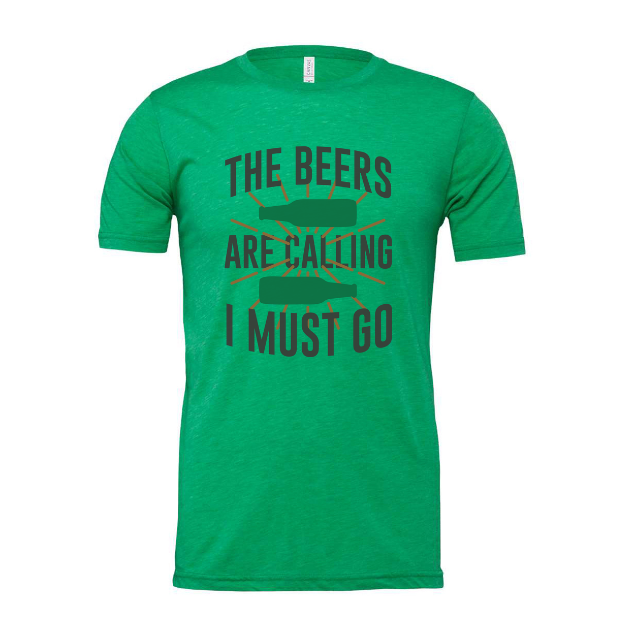 Unisex Beer Graphic Tee Shirt Featuring The Beers Are Calling I Must Go Quote For Beer Enthusiasts And Casual Wear