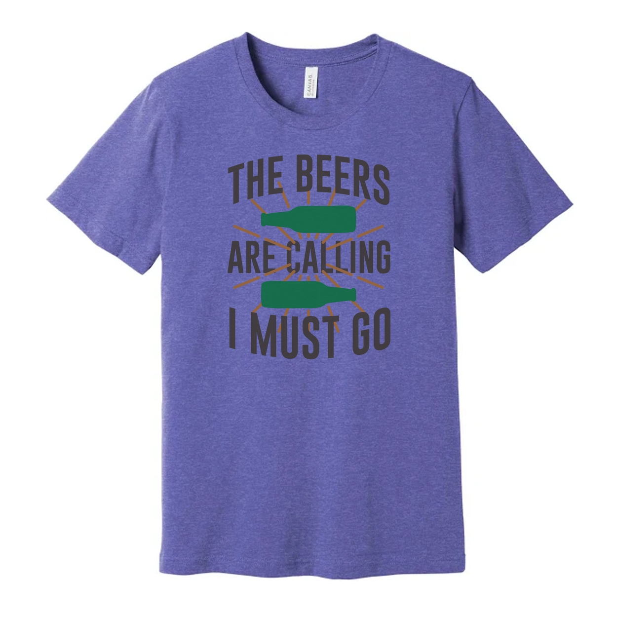 Unisex Beer Graphic Tee Shirt Featuring The Beers Are Calling I Must Go Quote For Beer Enthusiasts And Casual Wear