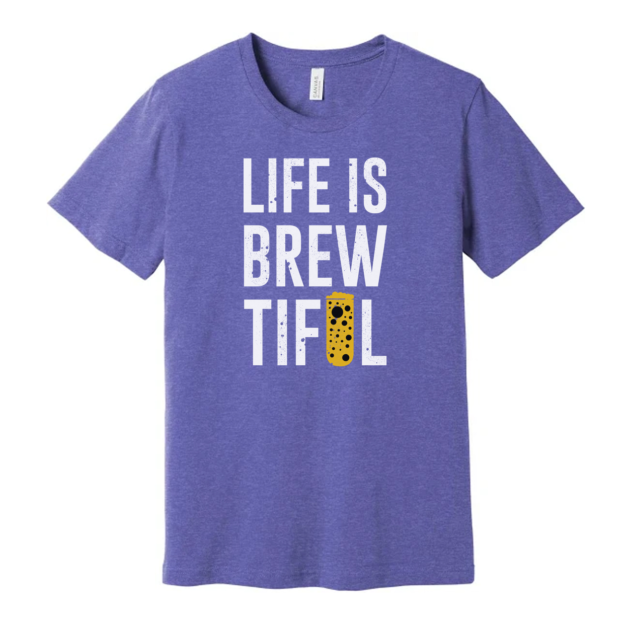 Life Is Brewtiful Beer Graphic T Shirt Unisex Short Sleeve Tee For Beer Lovers Everywhere