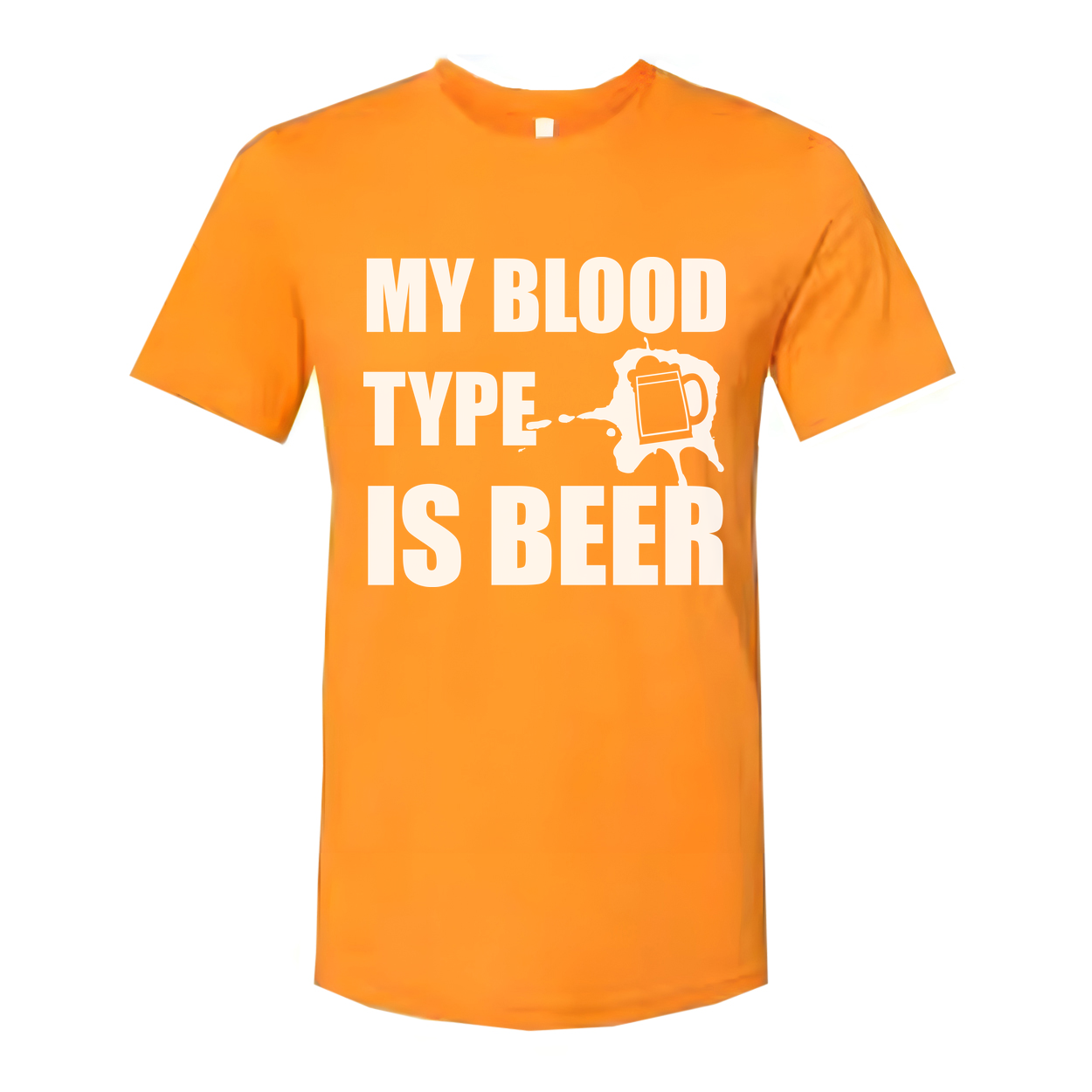My Blood Type Is Beer Graphic Unisex T Shirt For Beer Lovers Casual Wear Everyday Clothes