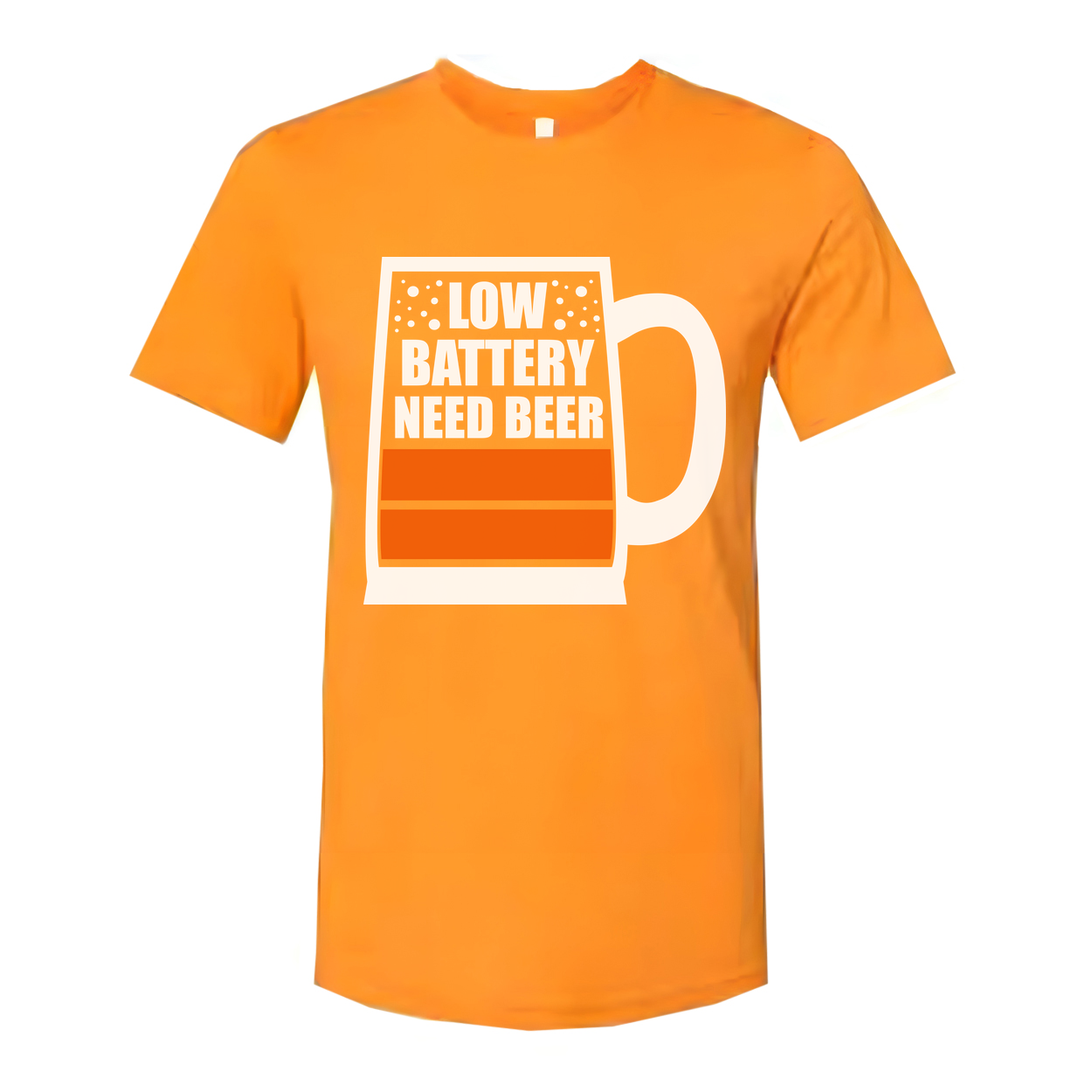 Unisex Beer Mug Graphic T Shirt With Low Battery Need Beer