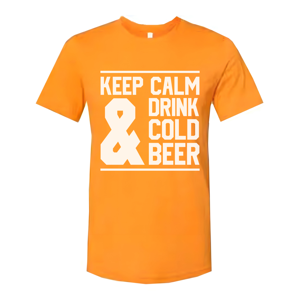 Keep Calm Drink Cold Beer Graphic Tee For Unisex Casual Wear All Day Comfort And Everyday Use