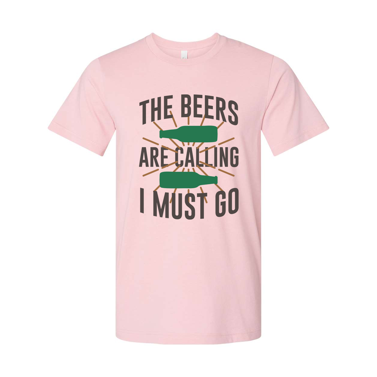 Unisex Beer Graphic Tee Shirt Featuring The Beers Are Calling I Must Go Quote For Beer Enthusiasts And Casual Wear