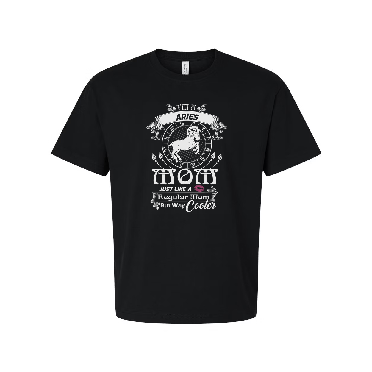 Aries Zodiac Ram Graphic Tee For Moms Unisex Casual Tee With Just Like A Regular Mom But Way Cooler Phrase