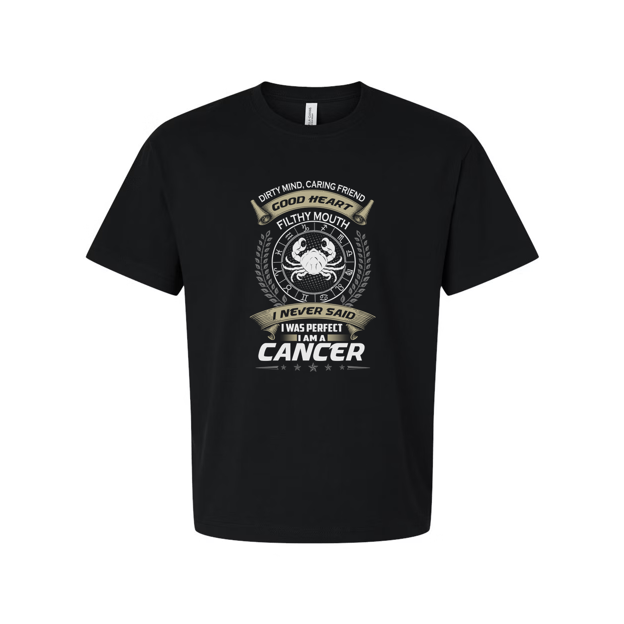 Cancer Zodiac Sign Graphic T Shirt For Unisex Adults With Sleek Emblem Design And Comfortable Fit