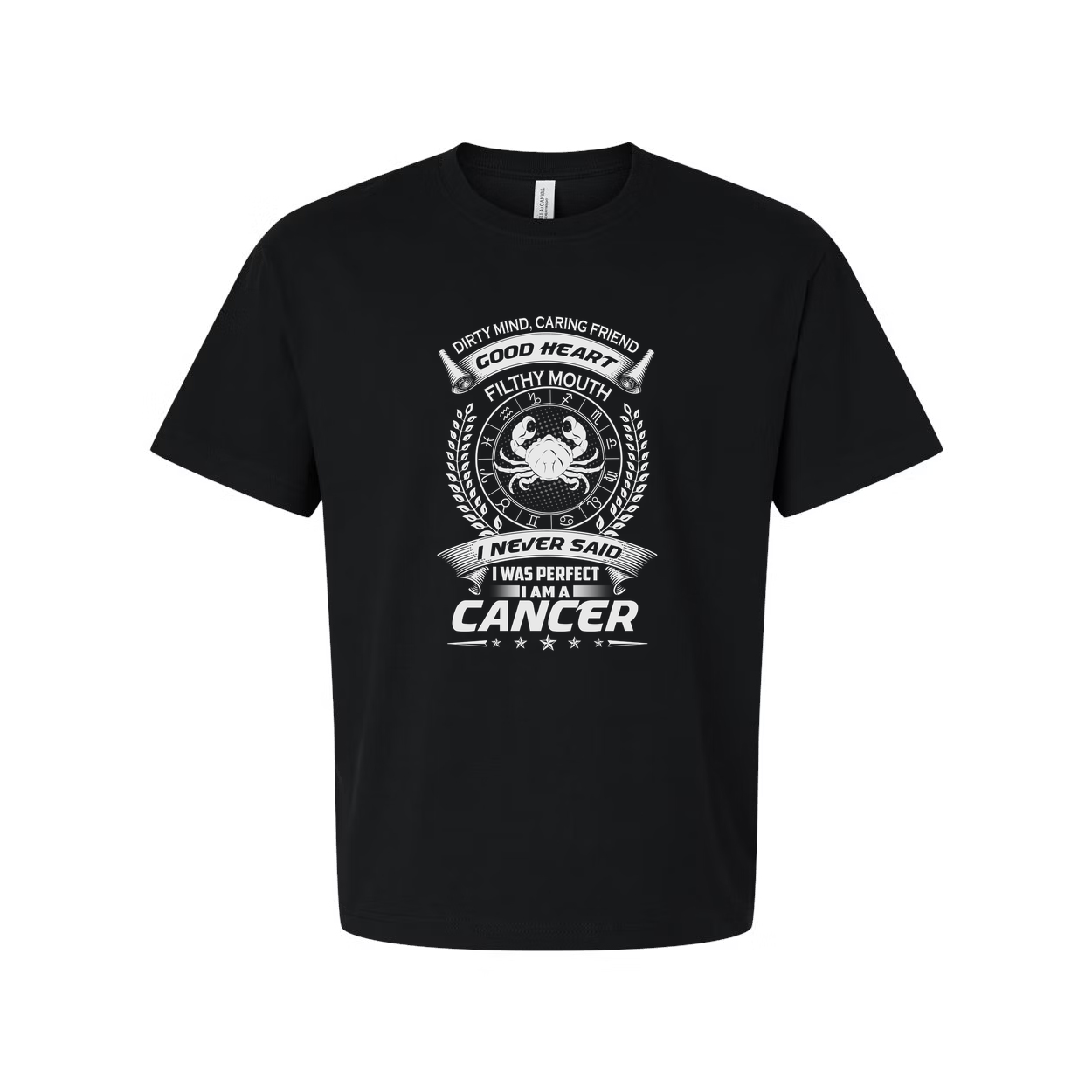 Unisex Zodiac Cancer Graphic T Shirt Featuring Emblem And Zodiac Sign For Everyday Fashion