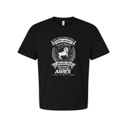 Unisex Aries Zodiac Sign Graphic T Shirt With Ram Emblem And Inspirational Text Comfort Fit