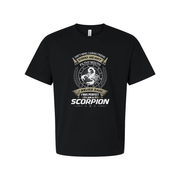 Scorpio Zodiac Unisex Graphic T Shirt With Emblem And Motivational Slogan Design