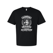 Unisex Scorpio Zodiac Graphic T Shirt With Crest Emblem And Ornate Circle Design