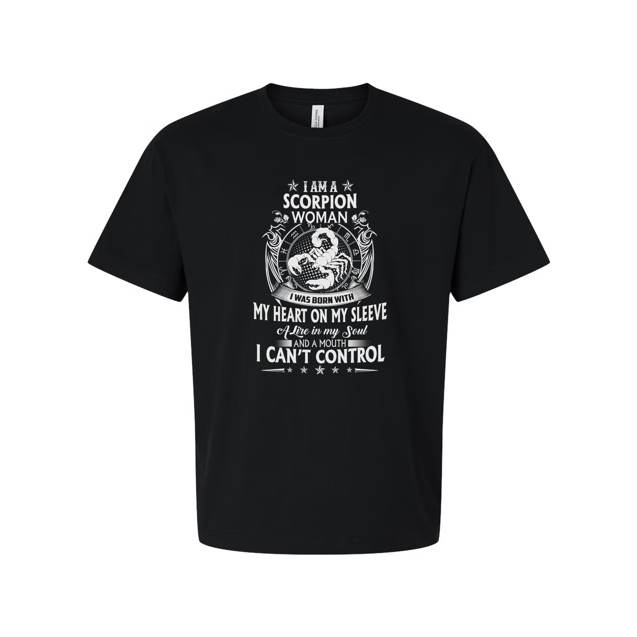 Scorpion Woman Zodiac T Shirt Unisex Graphic Tee I Am A Scorpion Woman I Was Born With A Heart On My Sleeve And A Mouth I Cant Control