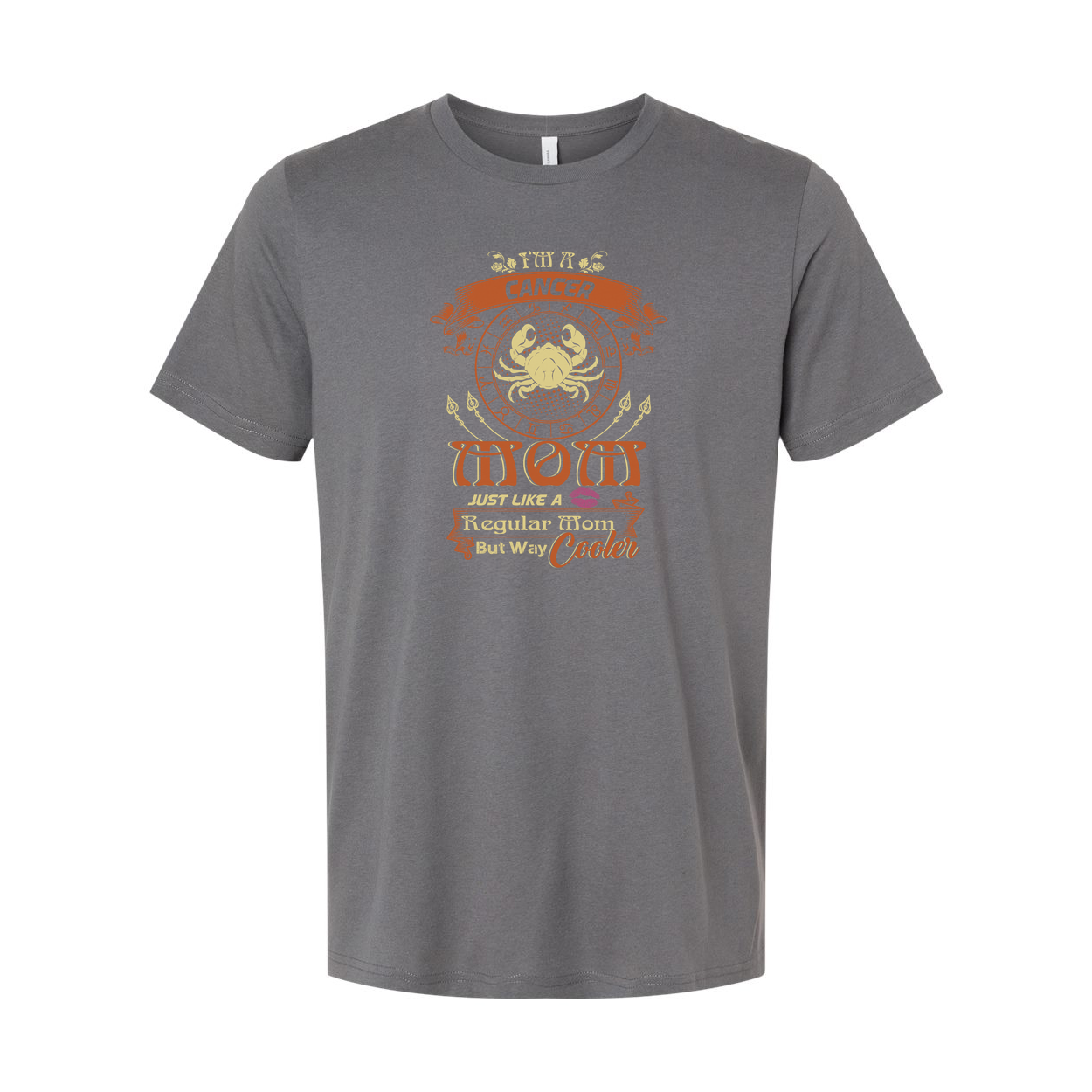 Cancer Moon Zodiac Mom Graphic Tee With Retro Astrology Emblem For Stylish Moms And Astrology Fans