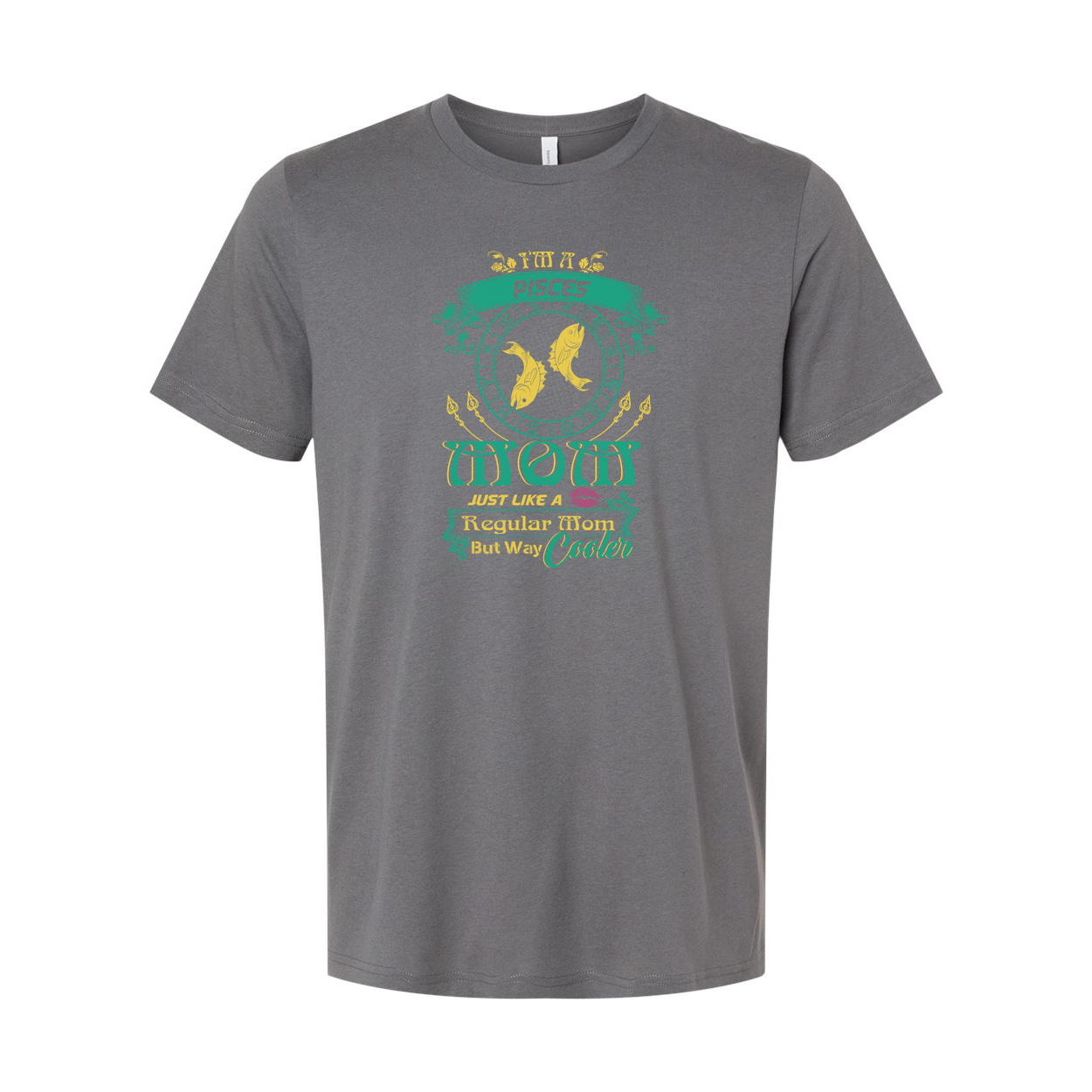 Pisces Zodiac Unisex Graphic T Shirt With Horoscope Wheel And Colorful Emblem For Astrology Fans
