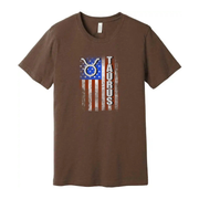 Taurus Zodiac Flag Graphic Tee For Unisex Adults Featuring Star Spangled Design