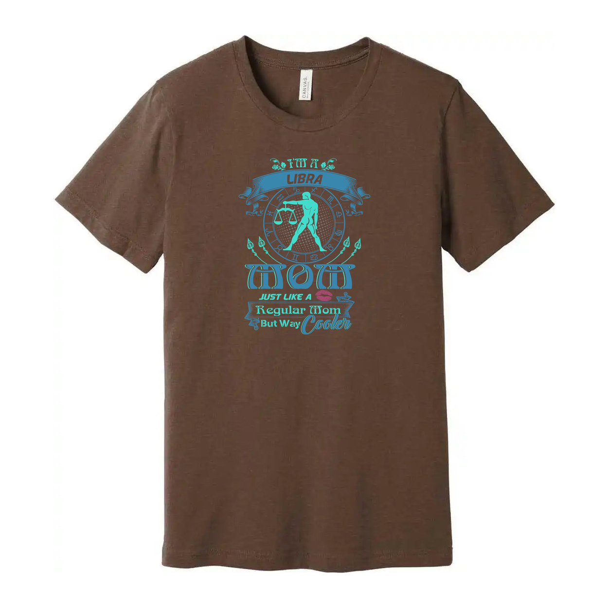 Libra Zodiac Mom Graphic Tee Unisex Design With Circle Symbol And Quote Just Like A Regular Mom But Way Cooler