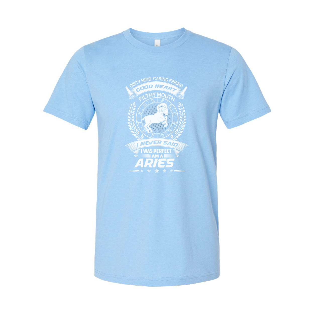 Unisex Aries Zodiac Sign Graphic T Shirt With Ram Emblem And Inspirational Text Comfort Fit