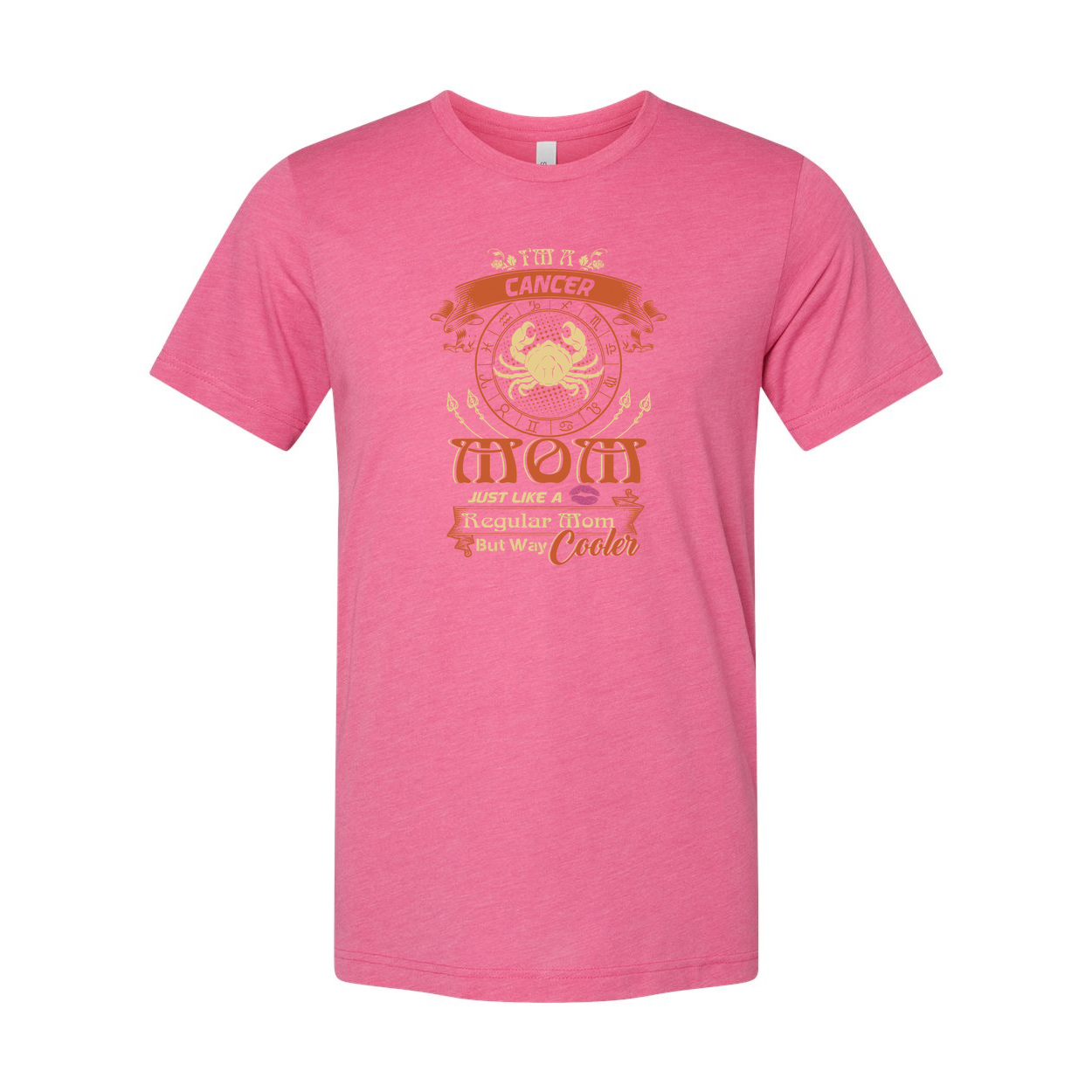 Cancer Moon Zodiac Mom Graphic Tee With Retro Astrology Emblem For Stylish Moms And Astrology Fans