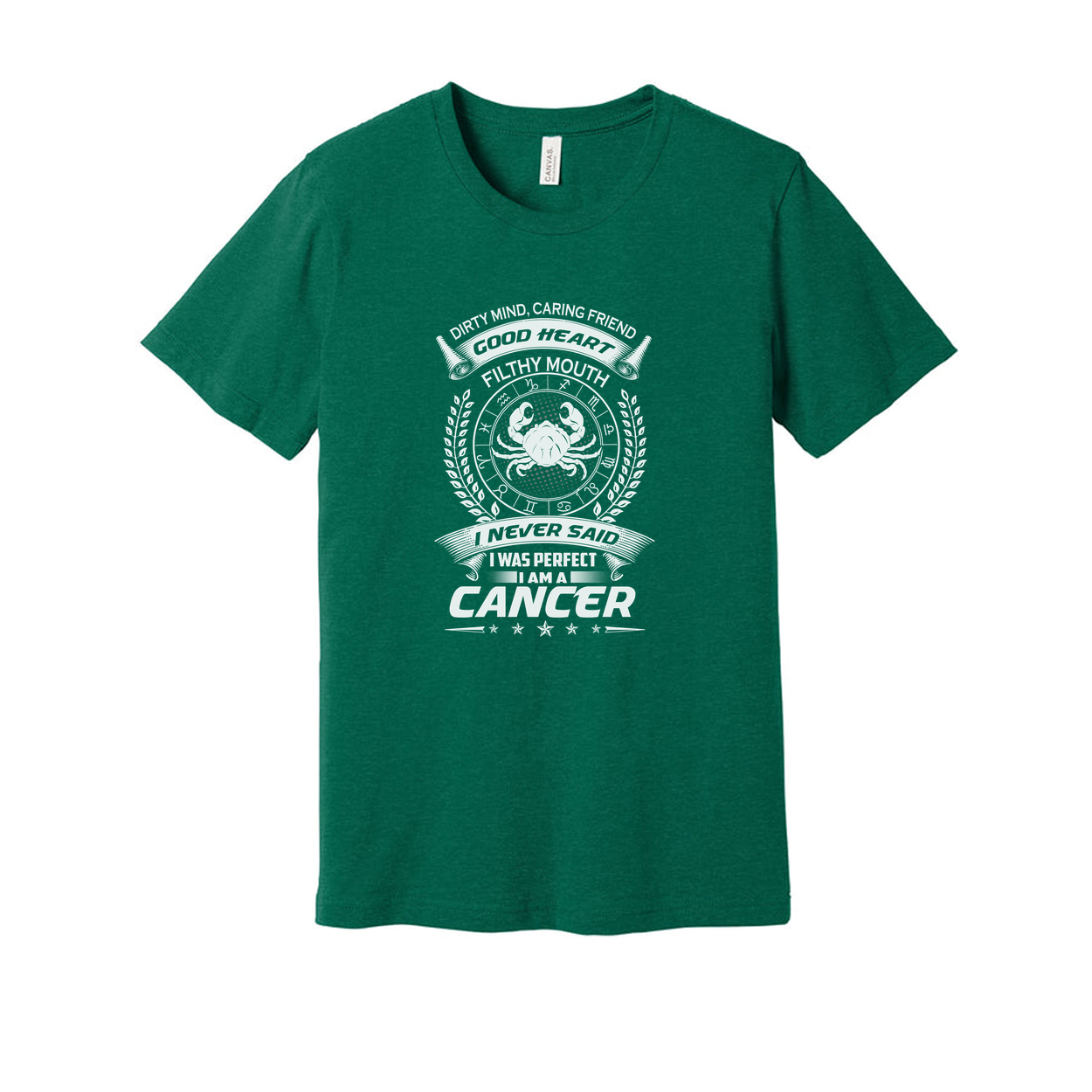 Unisex Zodiac Cancer Graphic T Shirt Featuring Emblem And Zodiac Sign For Everyday Fashion