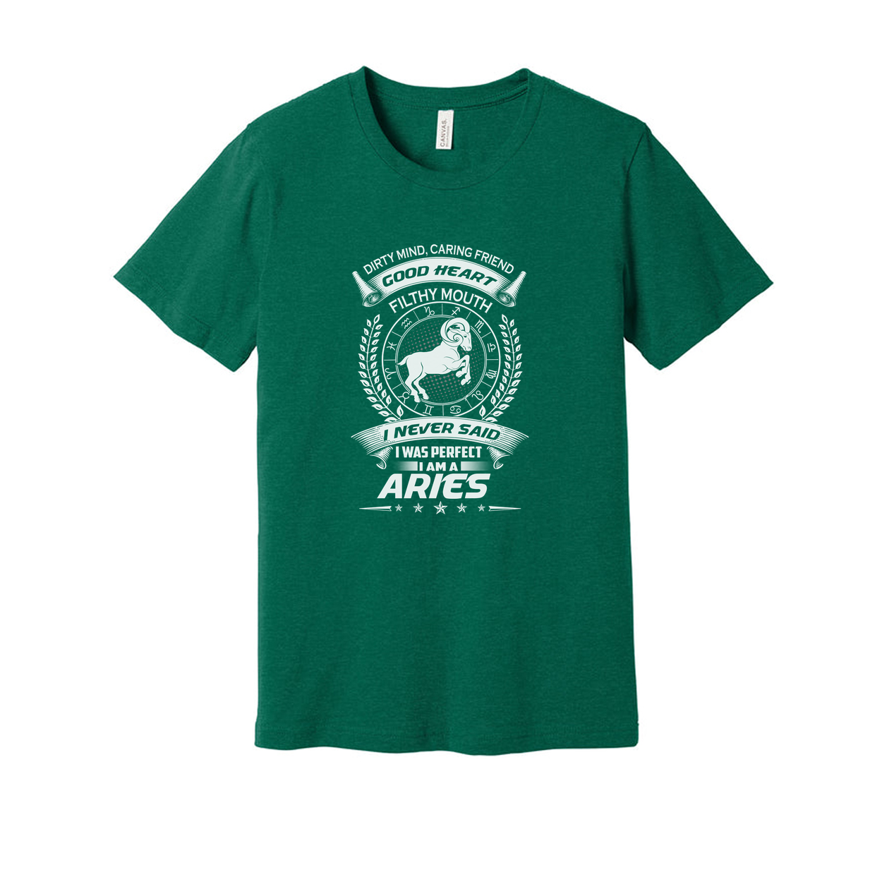 Unisex Aries Zodiac Sign Graphic T Shirt With Ram Emblem And Inspirational Text Comfort Fit