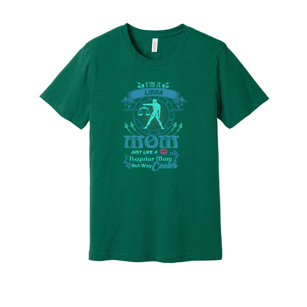 Libra Zodiac Mom Graphic Tee Unisex Design With Circle Symbol And Quote Just Like A Regular Mom But Way Cooler