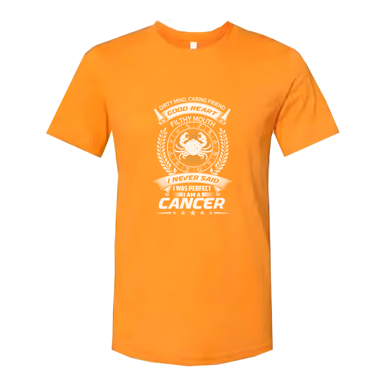 Unisex Zodiac Cancer Graphic T Shirt Featuring Emblem And Zodiac Sign For Everyday Fashion