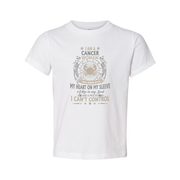 Cancer Woman Zodiac T Shirt With Heart On Sleeve Design