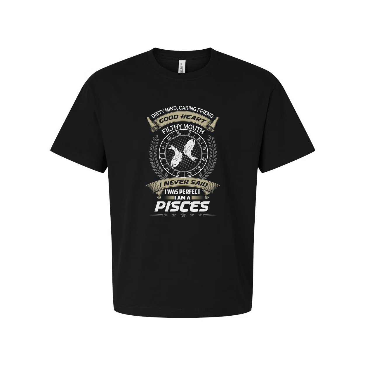 Pisces Zodiac Unisex Graphic Tee Featuring Emblem And Pisces Symbol For Astrology Fans