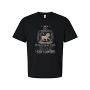 Leo Woman Zodiac T Shirt I Am A Leo Woman Born With Heart On My Sleeve And A Mouth I Cannot Control
