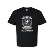 Unisex Aquarius Zodiac Graphic T Shirt With Celestial Emblem And Vintage Style Stars
