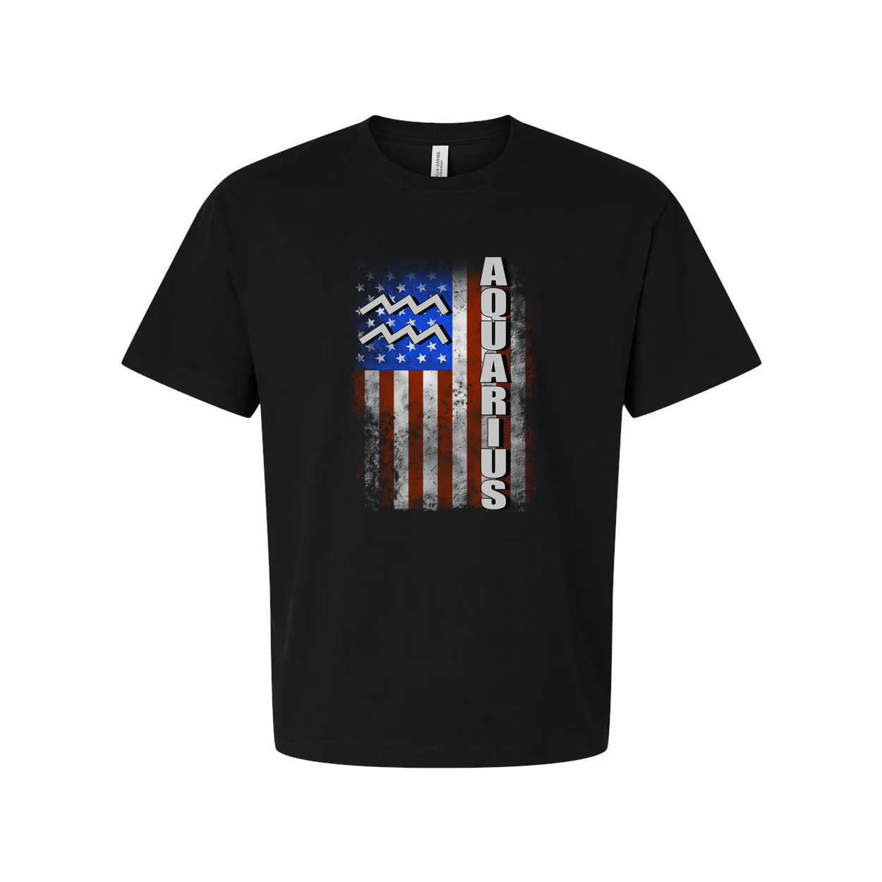 Aquarius Zodiac Flag Graphic Unisex T Shirt