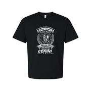 Gemini Zodiac Unisex Graphic Tee Featuring Emblem And Stylized Crest Artwork Design